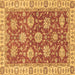 Square Oriental Brown Traditional Rug, abs2821brn