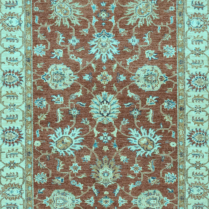 Machine Washable Oriental Light Blue Traditional Rug, wshabs2821lblu