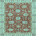 Square Oriental Light Blue Traditional Rug, abs2821lblu