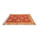 Sideview of Machine Washable Oriental Orange Traditional Area Rugs, wshabs2821org