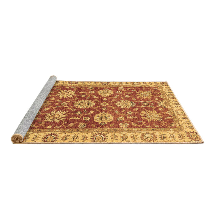 Sideview of Machine Washable Oriental Brown Traditional Rug, wshabs2821brn