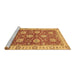 Sideview of Machine Washable Oriental Brown Traditional Rug, wshabs2821brn