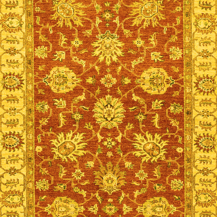 Machine Washable Oriental Yellow Traditional Rug, wshabs2821yw