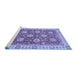 Sideview of Machine Washable Oriental Blue Traditional Rug, wshabs2821blu