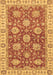 Machine Washable Oriental Brown Traditional Rug, wshabs2821brn