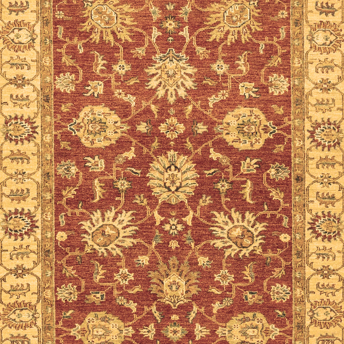 Machine Washable Oriental Brown Traditional Rug, wshabs2821brn