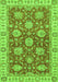 Machine Washable Oriental Green Traditional Area Rugs, wshabs2821grn