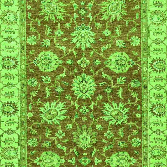 Machine Washable Oriental Green Traditional Area Rugs, wshabs2821grn
