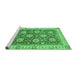 Sideview of Machine Washable Oriental Emerald Green Traditional Area Rugs, wshabs2821emgrn