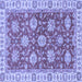 Square Oriental Blue Traditional Rug, abs2821blu