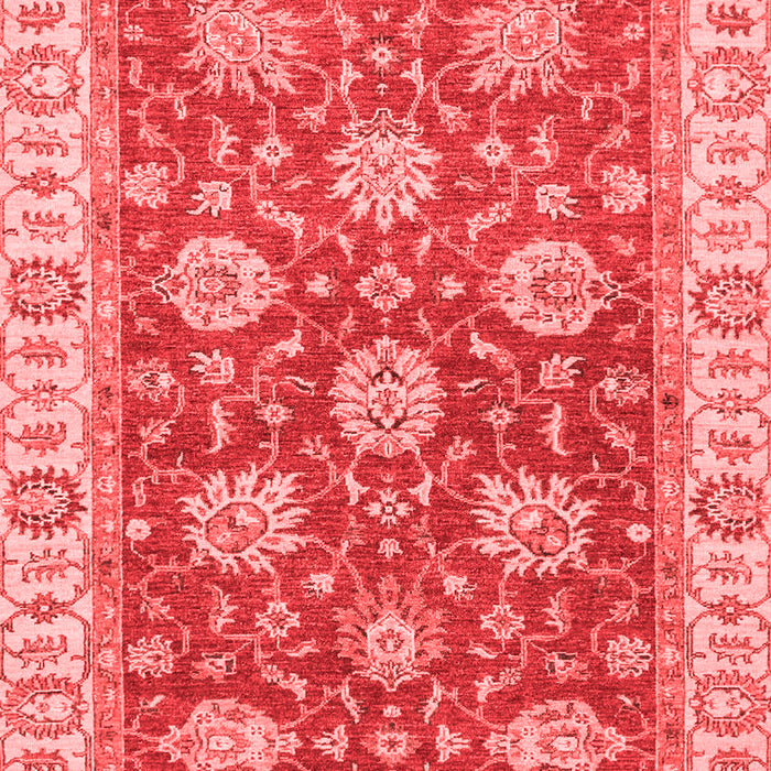 Machine Washable Oriental Red Traditional Rug, wshabs2821red