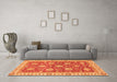 Machine Washable Oriental Orange Traditional Area Rugs in a Living Room, wshabs2821org