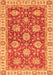 Machine Washable Oriental Orange Traditional Area Rugs, wshabs2821org