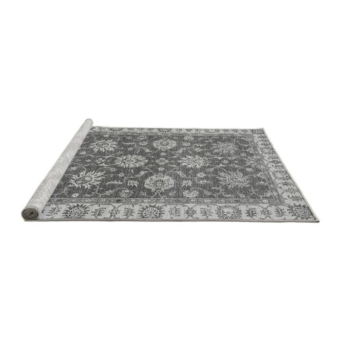 Sideview of Machine Washable Oriental Gray Traditional Rug, wshabs2821gry