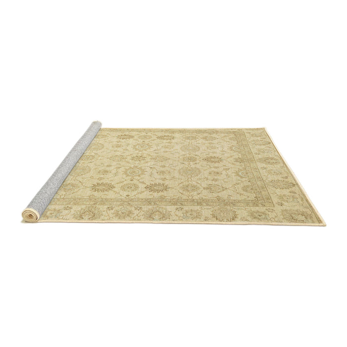 Sideview of Machine Washable Abstract Sun Yellow Rug, wshabs2822