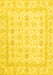 Machine Washable Oriental Yellow Traditional Rug, wshabs2822yw