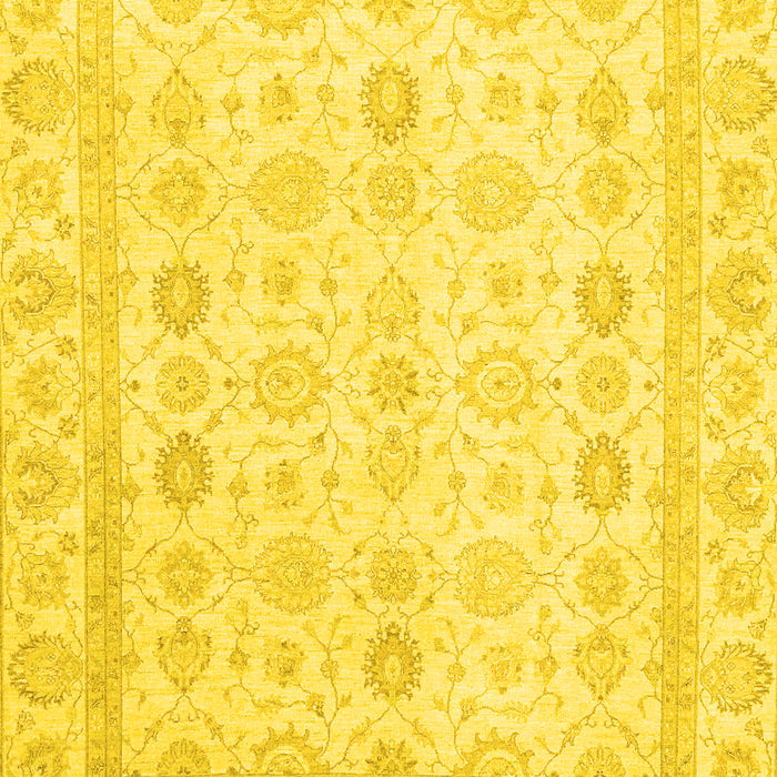 Machine Washable Oriental Yellow Traditional Rug, wshabs2822yw