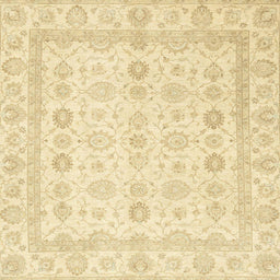 Square Abstract Sun Yellow Oriental Rug, abs2822