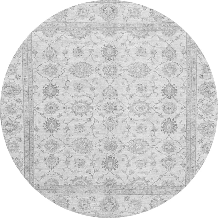 Round Oriental Gray Traditional Rug, abs2822gry