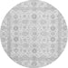 Round Oriental Gray Traditional Rug, abs2822gry