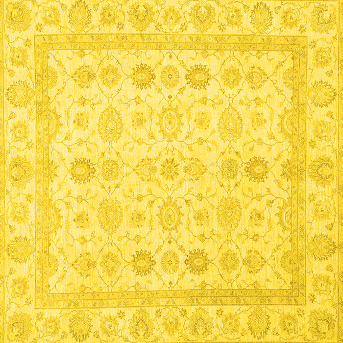Square Oriental Yellow Traditional Rug, abs2822yw