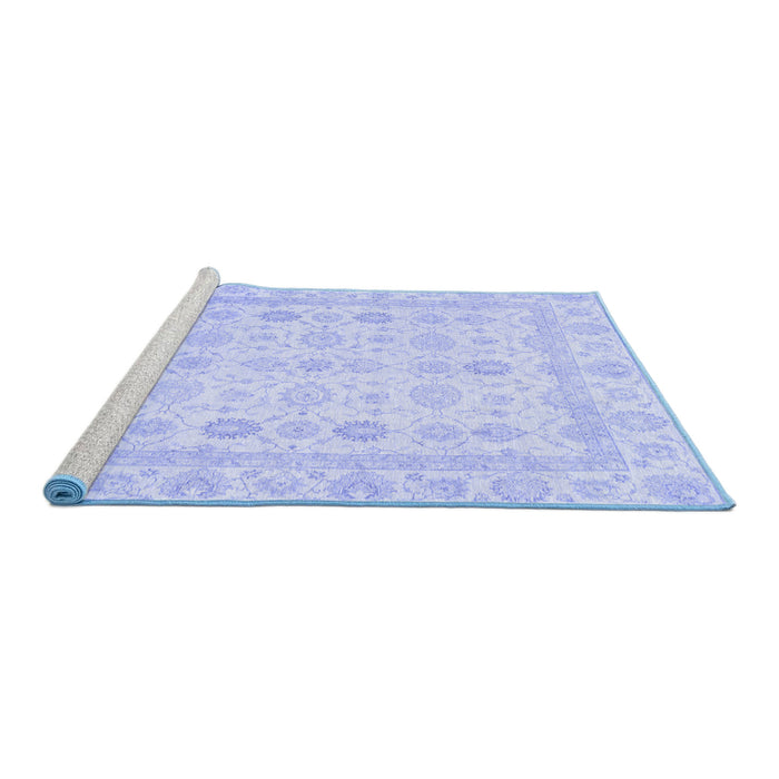 Sideview of Machine Washable Oriental Blue Traditional Rug, wshabs2822blu