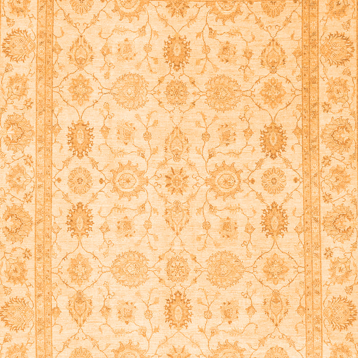 Machine Washable Oriental Orange Traditional Area Rugs, wshabs2822org