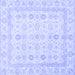 Square Oriental Blue Traditional Rug, abs2822blu