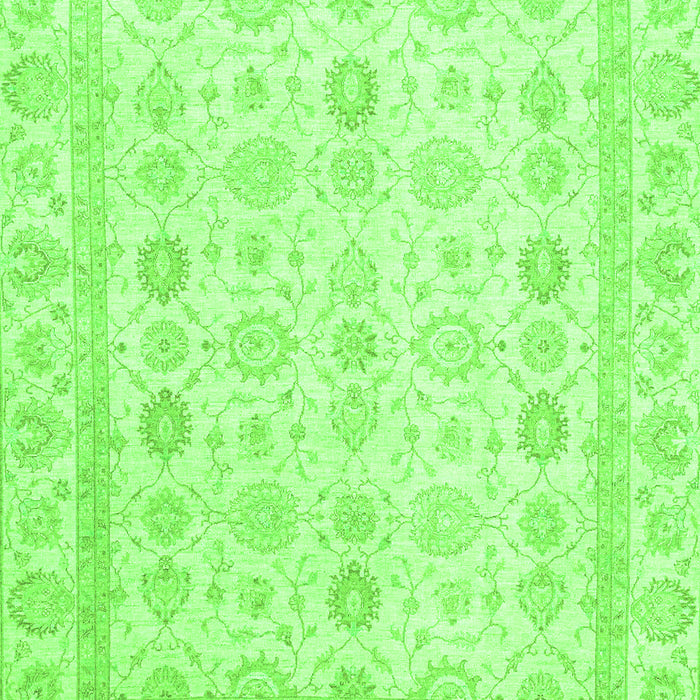 Machine Washable Oriental Green Traditional Area Rugs, wshabs2822grn