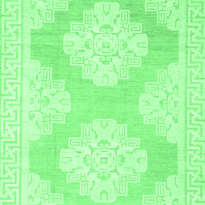 Machine Washable Oriental Emerald Green Traditional Area Rugs, wshabs2823emgrn