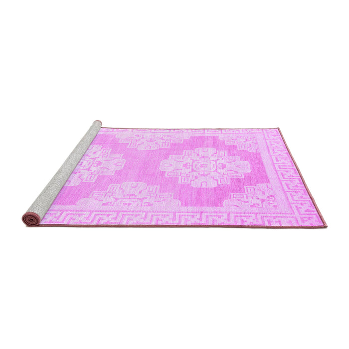 Sideview of Machine Washable Oriental Purple Traditional Area Rugs, wshabs2823pur