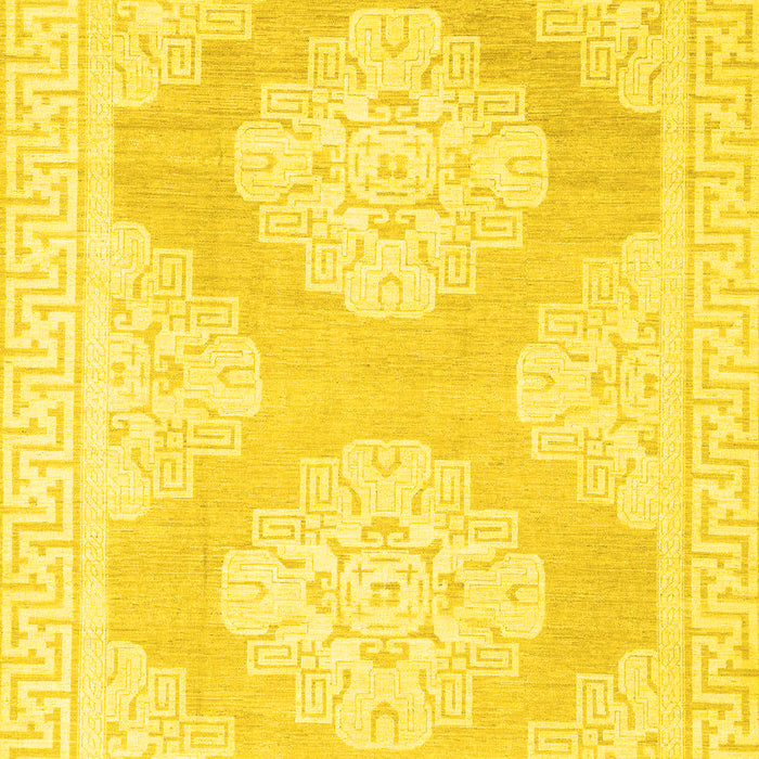 Machine Washable Oriental Yellow Traditional Rug, wshabs2823yw