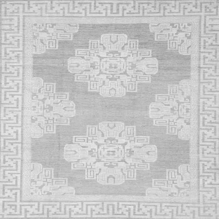 Square Machine Washable Oriental Gray Traditional Rug, wshabs2823gry