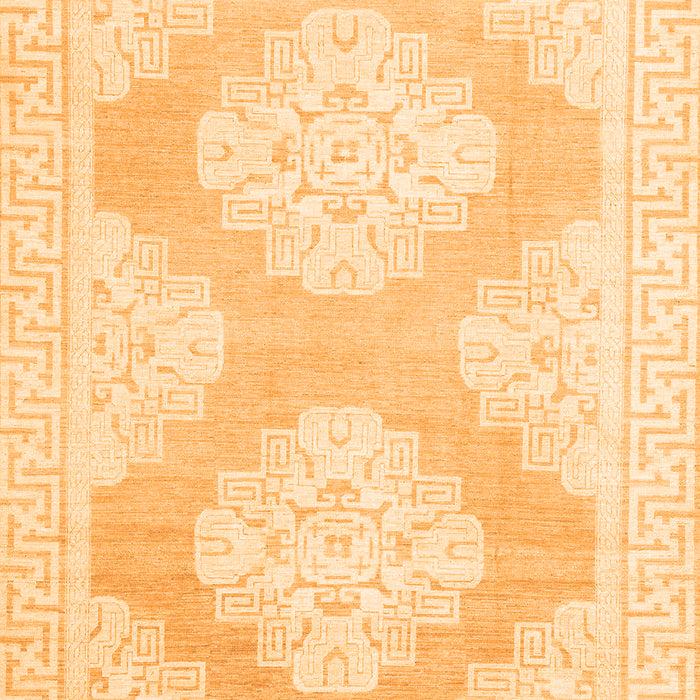 Machine Washable Oriental Orange Traditional Area Rugs, wshabs2823org