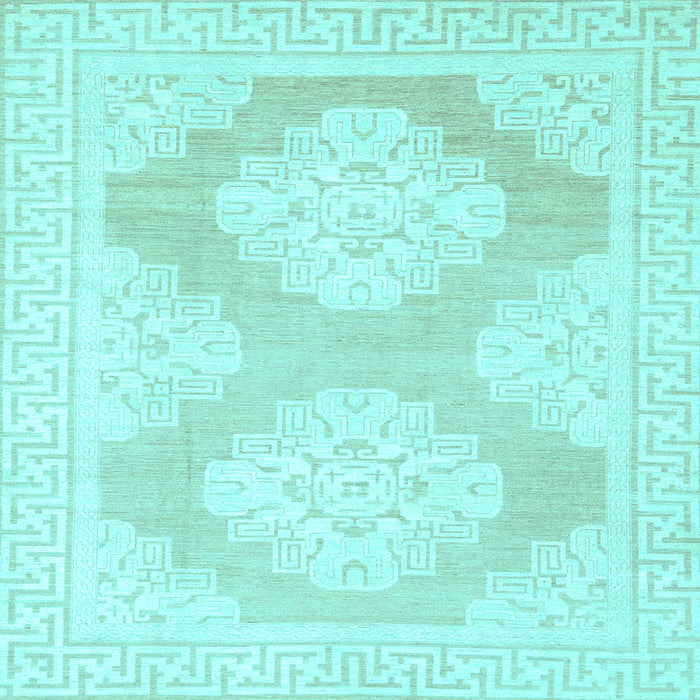 Square Oriental Light Blue Traditional Rug, abs2823lblu