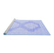 Sideview of Machine Washable Oriental Blue Traditional Rug, wshabs2823blu