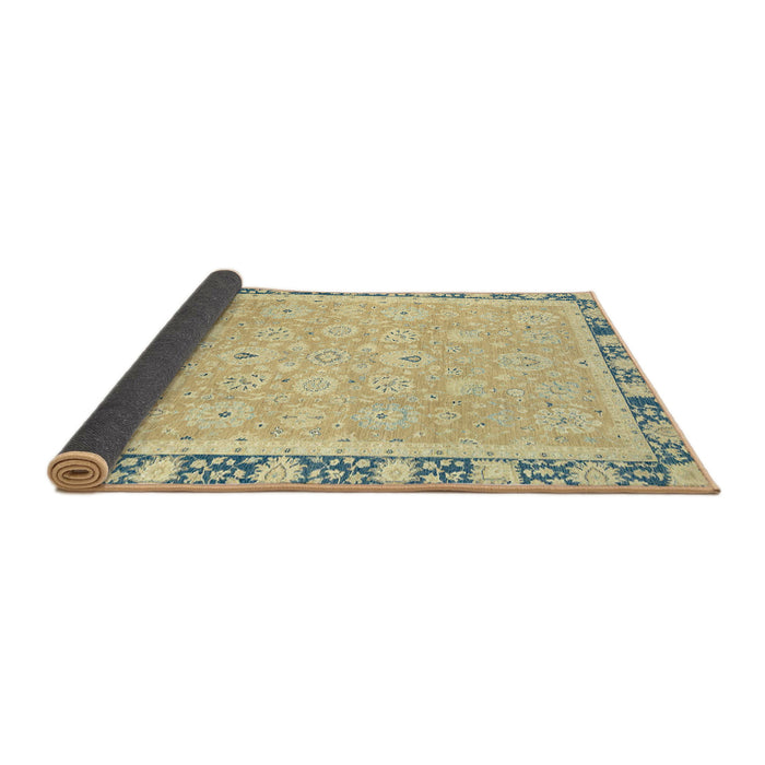 Sideview of Abstract Copper Green Oriental Rug, abs2824
