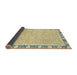 Sideview of Abstract Copper Green Oriental Rug, abs2824