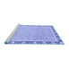 Sideview of Machine Washable Oriental Blue Traditional Rug, wshabs2824blu