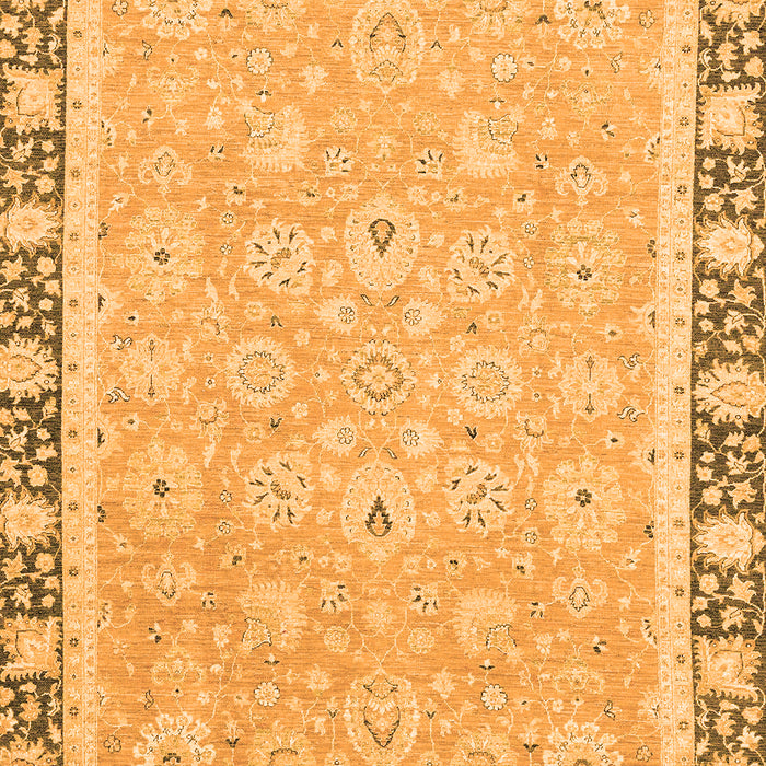 Machine Washable Oriental Orange Traditional Area Rugs, wshabs2824org