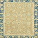 Square Abstract Copper Green Oriental Rug, abs2824