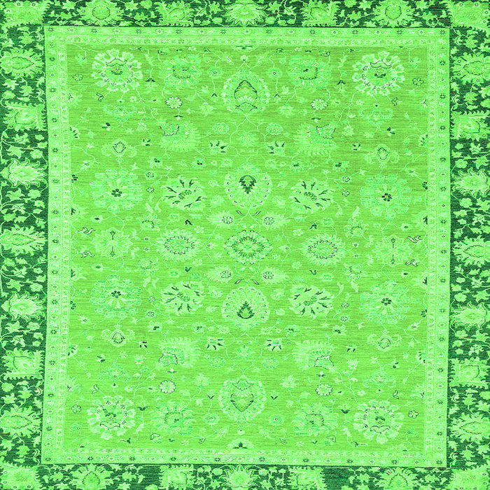 Square Oriental Green Traditional Rug, abs2824grn