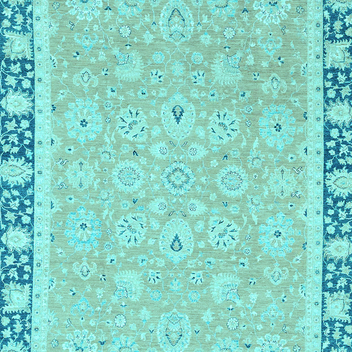 Machine Washable Oriental Light Blue Traditional Rug, wshabs2824lblu