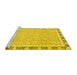 Sideview of Machine Washable Oriental Yellow Traditional Rug, wshabs2824yw