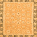 Square Oriental Orange Traditional Rug, abs2824org