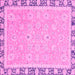 Square Oriental Pink Traditional Rug, abs2824pnk