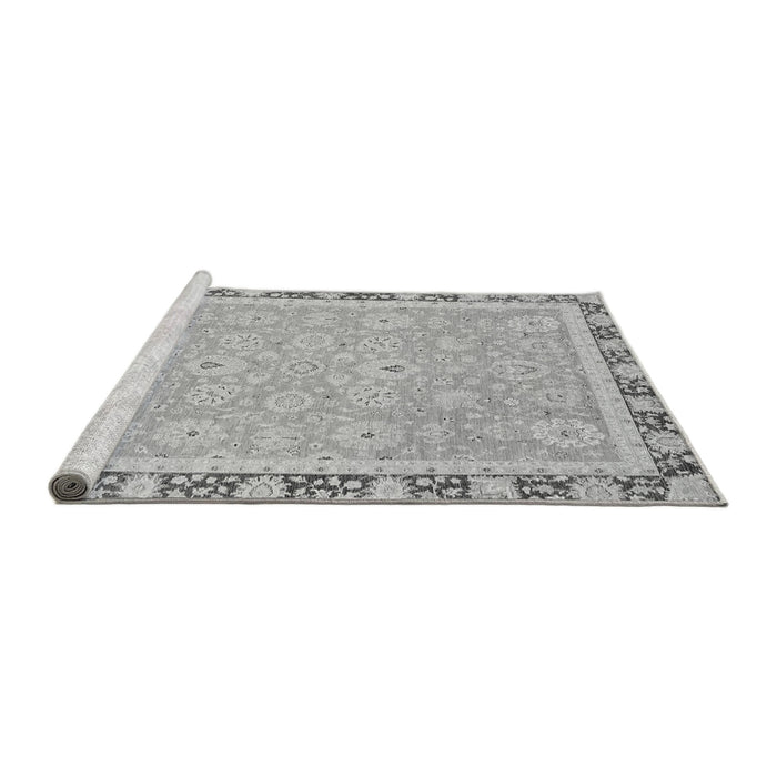 Sideview of Machine Washable Oriental Gray Traditional Rug, wshabs2824gry