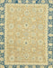 Machine Washable Abstract Brass Green Rug, wshabs2824