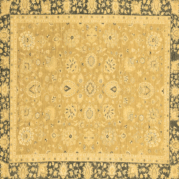 Square Machine Washable Oriental Brown Traditional Rug, wshabs2824brn