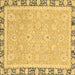 Square Machine Washable Oriental Brown Traditional Rug, wshabs2824brn